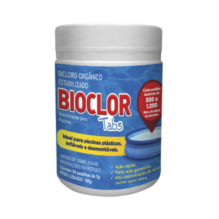 PASTILHA DESINFETANTE BIOCLOR CLORIN PARA PISCINA DE 2G